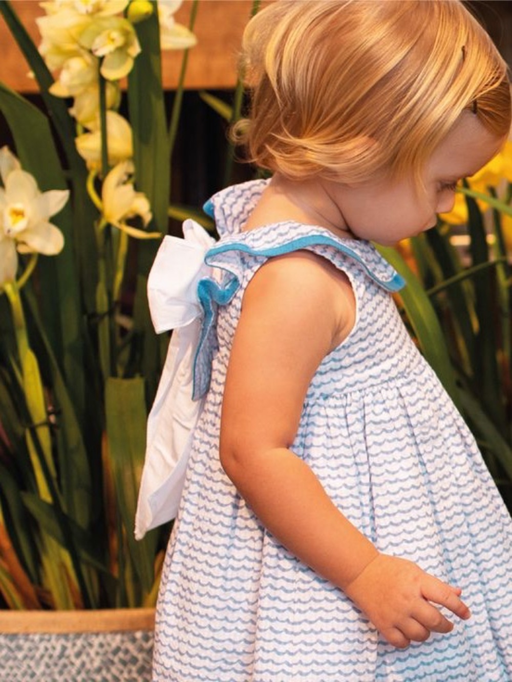 NWT Foqué Blue & White Bow Dress